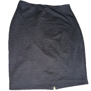 Guess Skirt‎ Women's Mesh Pencil Skirt Black Large Prominent Gold Zipper